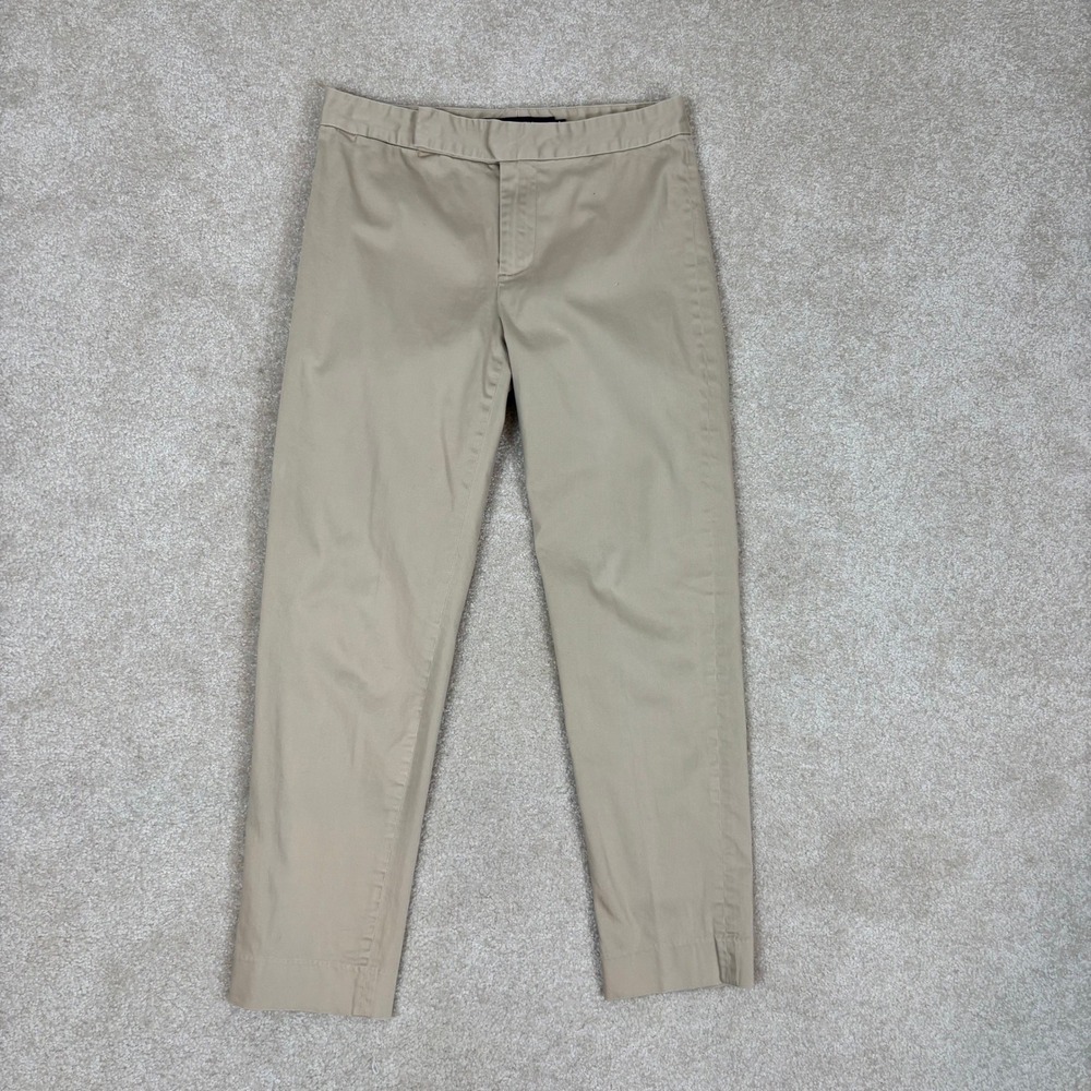 Ralph Lauren Sport Womens Khaki Chino Pants Size 4 Tan Slim Tapered Stretch Mid